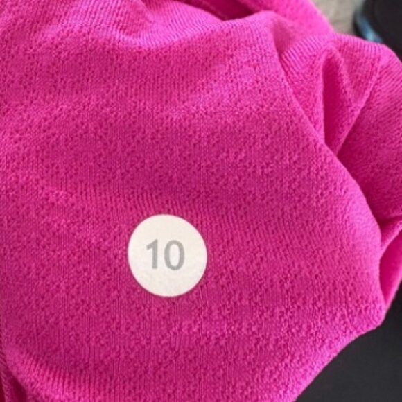 Hot Pink Lululemon Zip Up Sweatshirt - size 10 - Picture 3 of 3